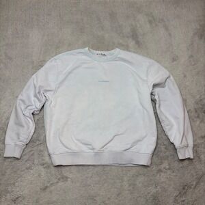 Acne Studios Womens Logo Sweatshirt Light Blue XS FLAWS